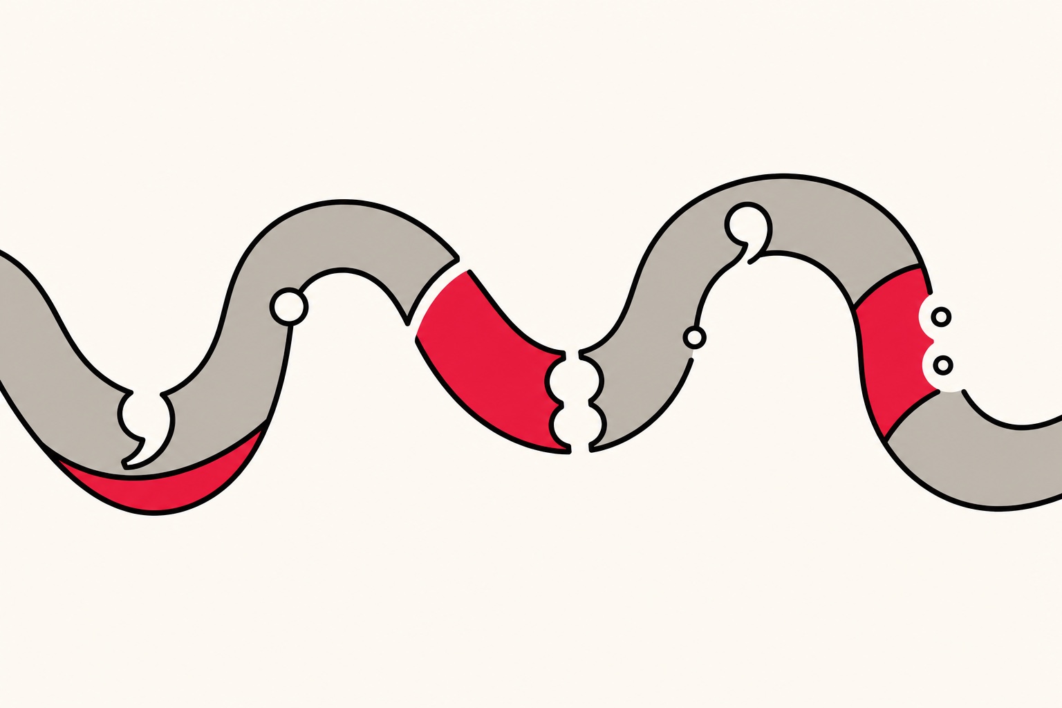 Musical pause symbols inside a sound waveform with a metronome