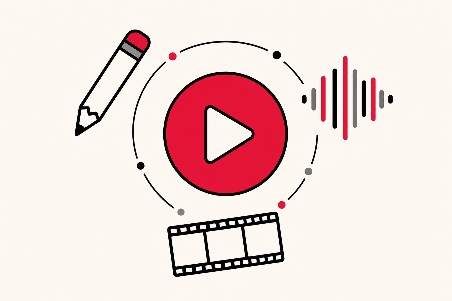 A free video editor timeline with an AI voiceover track, stock footage, and captions