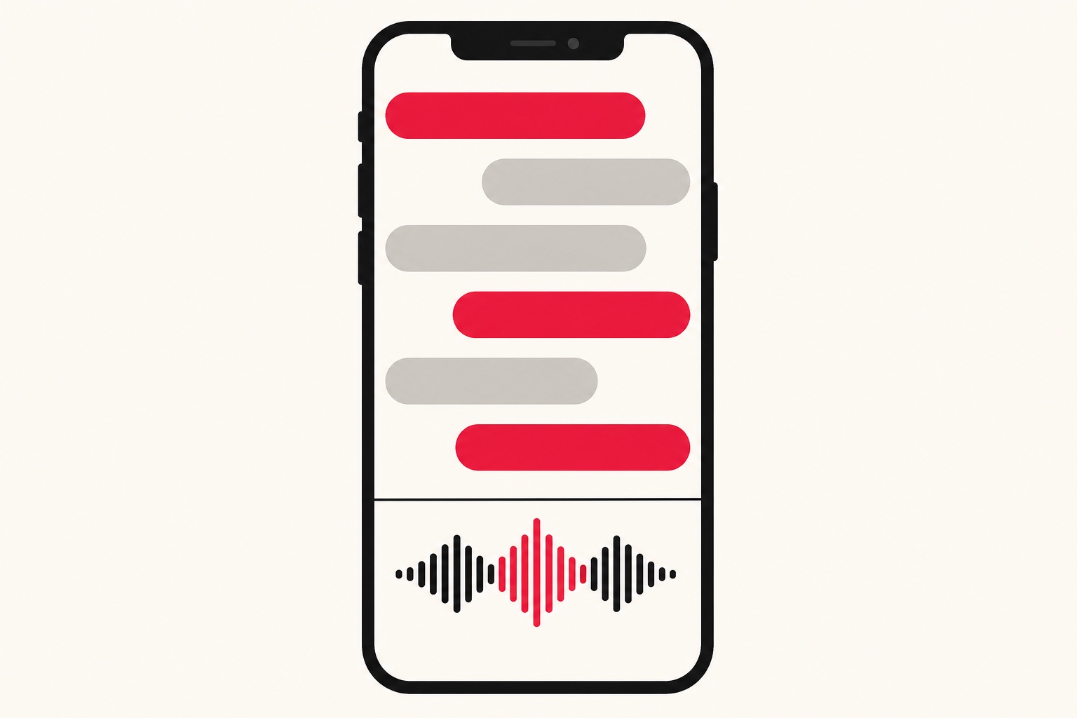 A phone showing an Instagram Reel with a synced voiceover waveform
