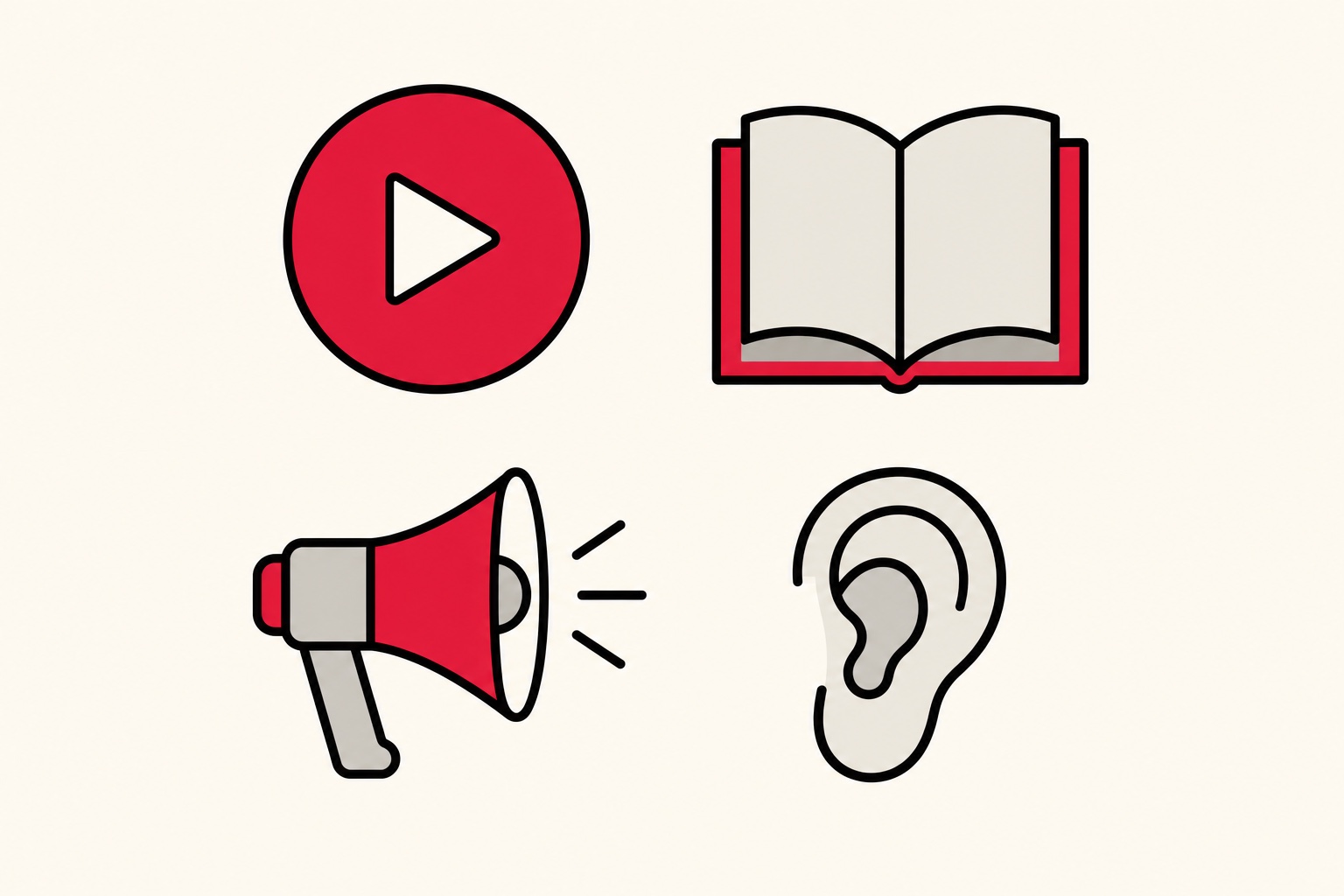 A person walking with headphones as a document becomes an audio wave